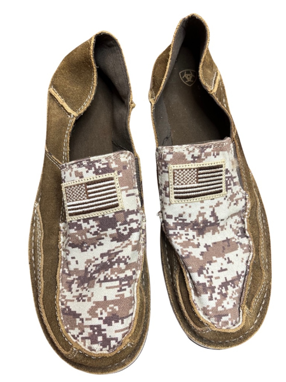 Ariat Cruiser US Flag Camo Suede Slip On Shoes Men’s 12D